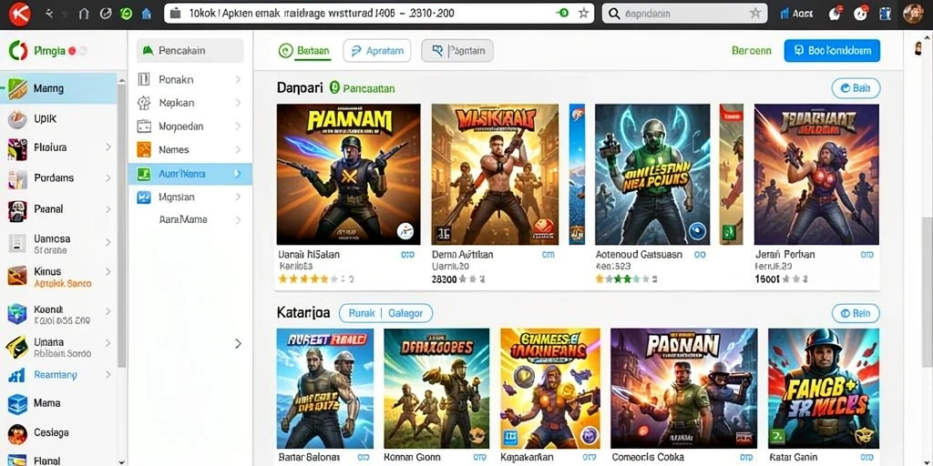 Screenshot menunjukkan gameplay yang mendebarkan.