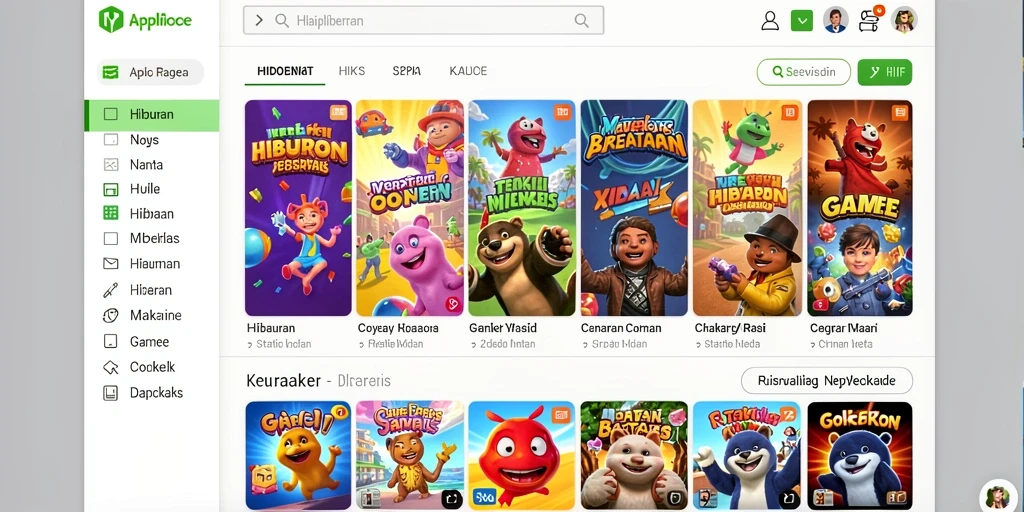 Tampilan menu utama yang menarik dan sederhana.