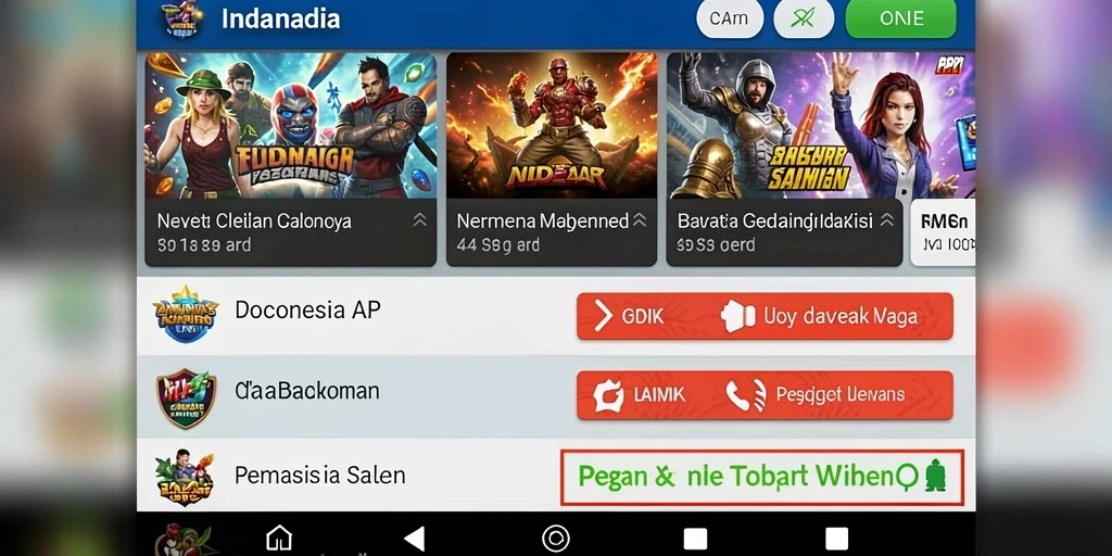 Tampilan antarmuka permainan yang user-friendly.